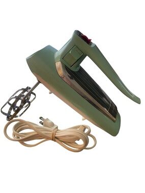 1960s Vintage Green Hand Mixer General Electric